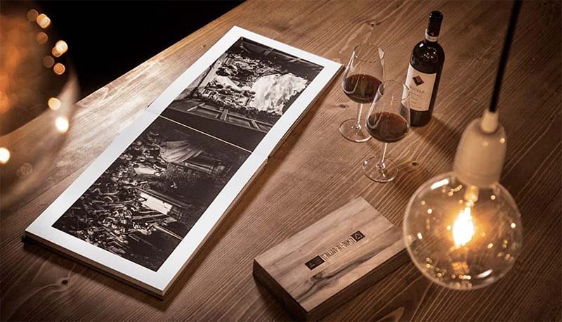 layflat wedding album panoramic spread.