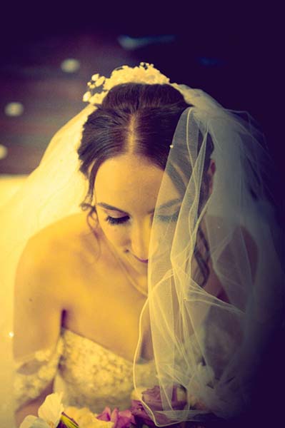 Beautiful bride relaxing