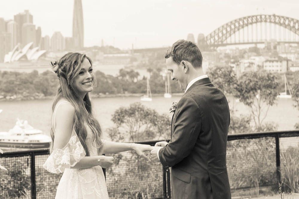 wedding ceremony at Sydney Harbour