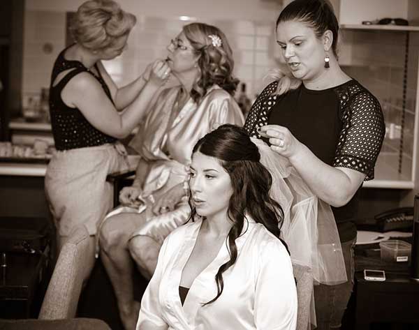 Bride getting ready for her Wollongong wedding