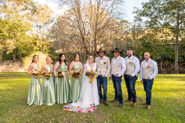 bridal party at Riverwood downs